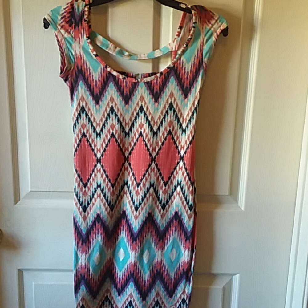 Patterned Body-Con Dress